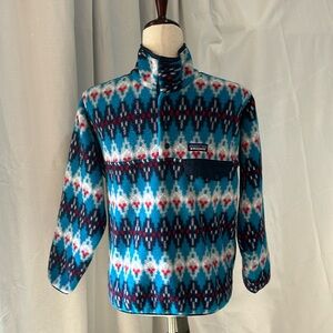 Patagonia Synchilla Aztec Pattern UNISEX Snap Fleece Pullover Fleece Size XXS